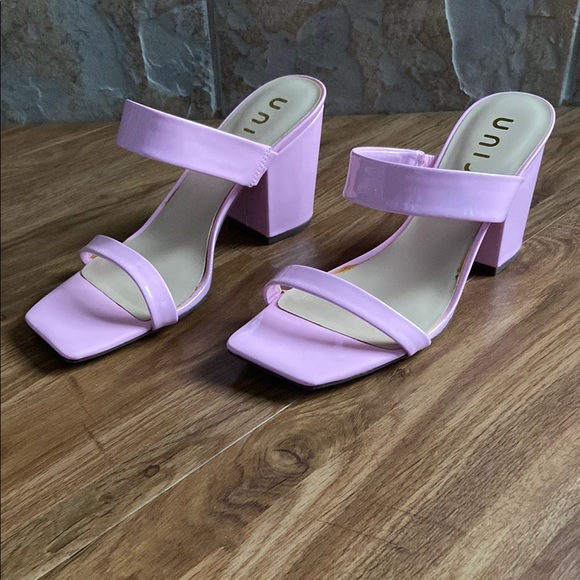 Unisa Women's Pink Block Heel Sandals - Picture 1 of 4